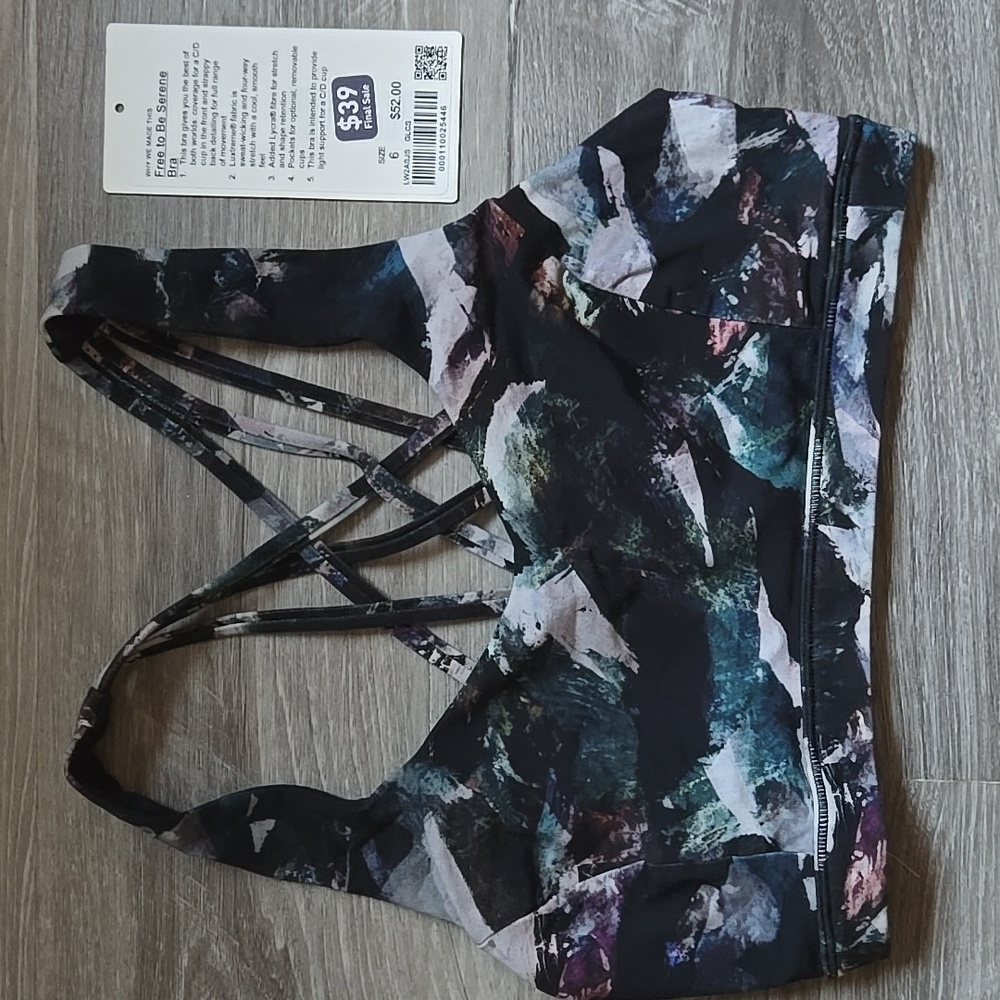 Lululemon Free to Be Serene Bra in Glacier Camo Starlight Multi